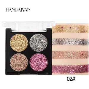 HANDAIYAN Mini Palette 4 Color Mix Glitter 02